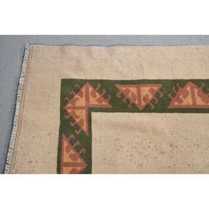 Turkish Vintage Rug 4,8x7,4 ft, <b>Brown</b> Area Plants & trees <b>Wool</b> Rug - Product Image 4