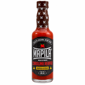 Salsa de Pimiento Picante Brasileña Mapila 60 ml, Malagueta Tradicional y Carolina Reaper Ahumada Naturalmente, 5000 a 25000 SHU, Botella de Vidrio - Product Image 2