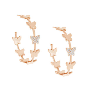 Orecchini Pendenti a Farfalla con Grande Fiocco per Donne, Gioielli Classici con Pietre Scintillanti per Fidanzamento - Product Image 4
