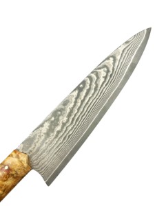 Vente en gros Personnalisé Premium Qualité OEM ODM Service Professionnel Style Japonais Couteau de Chef Damas Acier Blanc Ombre Bois - Product Image 3