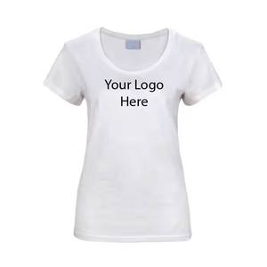 Venta al por mayor de alta calidad deporte 100% algodón en blanco verano mujeres camiseta femenina camisetas blancas personalizadas mujeres camisetas OEM servicio - Product Image 5