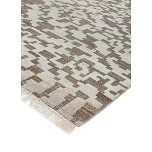 พรมขนสัตว์ถักมือสีน้ำตาลเบจลายไทม์ รุ่น AKWL-13014 ลายเรขาคณิตแบบอัฟกัน สำหรับบ้าน ห้องนั่งเล่น ทางเดิน รูปทรงสี่เหลี่ยมผืนผ้า - Product Image 2