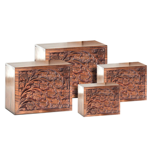 Beautiful Set of 3 Nested Pack Tree of Life Funeral Cremation Urns Premium Pet <b>Caskets</b> & Urns <b>for</b> Human and Pet <b>Ashes</b> - Product Image 4