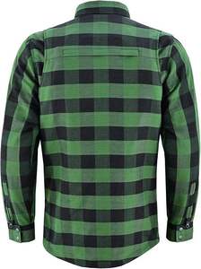 Camisa de franela para motocicleta para hombre personalizada al por mayor, chaqueta de seguridad para motocicleta con diseño a cuadros, camisa de cuerpo completo de Kevlar para hombre - Product Image 6