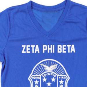 T-shirt en jersey de football ZPB-Bleu royal | T-shirt Zeta Phi Beta en polyester 100% avec logo de l'équipe imprimé sur la manche, le devant et le dos - Product Image 5