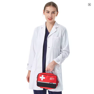 Blouse de laboratoire blanche de base personnalisable de longueur régulière pour hommes et femmes comme uniformes d'hôpital - Product Image 4