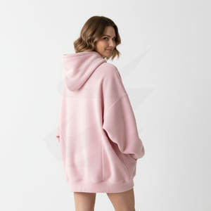 Sudadera con Capucha Extra Grande para Mujer, Corte Holgado, Tejido Grueso, Logotipo Personalizado, Fabricación OEM, Venta al Por Mayor para Marcas - Product Image 3