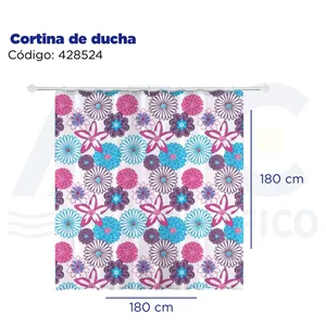 Il Design classico con stampa digitale in poliestere e plastica include ganci per la tenda da doccia moderna stampata in 3D - Product Image 1
