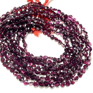 Cuentas de Briolette con forma de corazón facetado de granate rosa, cuentas de piedras preciosas naturales de 5-6MM para joyería - Product Image 4