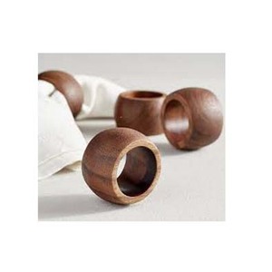 Wooden Round Brown Decorative Napkin <b>Ring</b> Wholesale Vintage Wedding Royal <b>Thick</b> Round Napkin <b>Ring</b> - Product Image 1