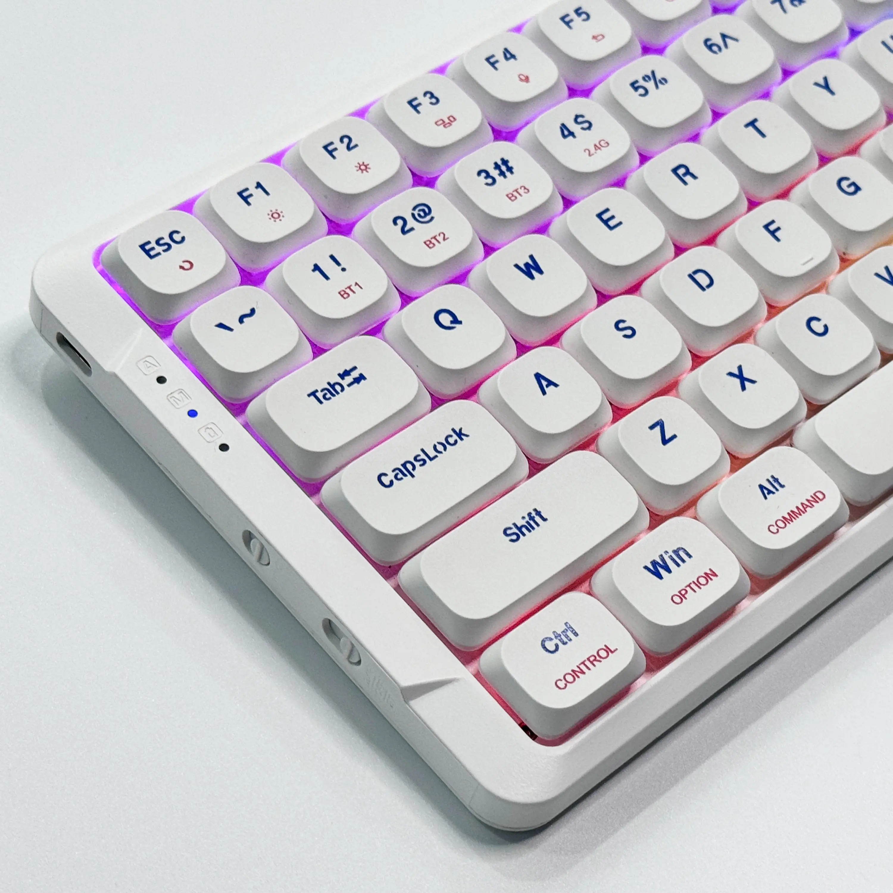 ZIFRIEND Custom ZT84L 84 keys hotswappable Two-color ABS keycap Low Profile Switch Wiless Gaming Mechanical Keyboard