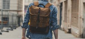 Leather Canvas <b>Backpack</b> Soft Eco-Friendly Stylish Vintage Outdoor Travel School Work Hiking Unisex Durable Multi Pocket Capacity - Product Image 6