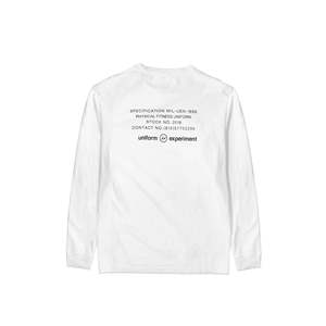 เสื้อยืดออกกำลังกายผู้ชายทรงโอเวอร์ไซส์ ผ้าเจอร์ซีย์ระบายอากาศดี พร้อมลายพิมพ์ รุ่น Uniform Experiment L/S หมายเลขรุ่น - Product Image 2