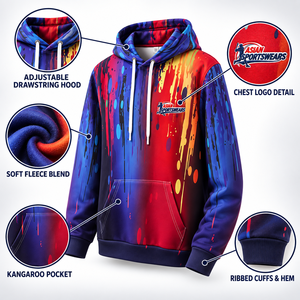 Novedad: Sudaderas con Capucha para Hombre, Invierno, 100% Algodón, Felpa, Estampado en Serigrafía, Sublimación, con Bolsillo, para Uso Diario - Product Image 5