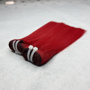 Extensions de cheveux humains bruts vietnamiens super doublement étirées sans enchevêtrement sans perte de cheveux rouges - Product Image 1