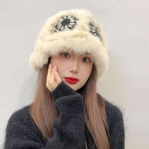 Sombrero de cubo recortado de piel sintética para invierno, suave, cálido, informal, estilo de ciclismo, acogedor, de felpa, moda para mujer, gorra de moda para exteriores - Product Image 2