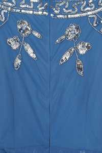 Platinum White Gatsby Miss Fisher 1920s Flapper Beaded Maternity A-Line <b>Wedding</b> <b>Dress</b> Elegant <b>Long</b> Skirt Embellished Details - Product Image 5