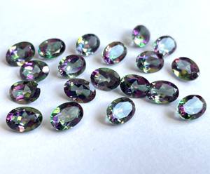 บุษราคัมลึกลับธรรมชาติขนาด8x10มม. รูปไข่เหลี่ยมเพชรพลอยคุณภาพยอดเยี่ยม-ด้านบนลึกลับบุษราคัมรูปไข่ - Product Image 2