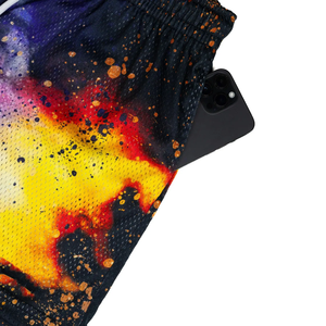 Shorts de basket-ball unisexes personnalisables, shorts imprimés brodés pour hommes, motif Moo, shorts brillants - Product Image 3