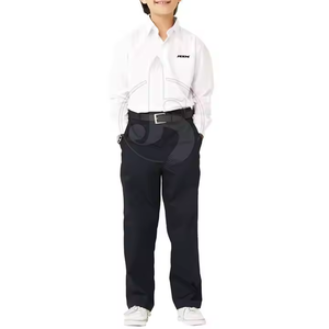 Conjunto de camisa blanca de uniformes escolares de algodón de alta calidad con diseños gratuitos de moda para niños de primaria y secundaria - Product Image 5