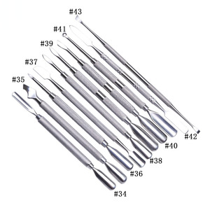 High Quality <b>Callus</b> <b>Remover</b> Sustainable Cuticle Nail Pusher Stainless Steel Nail Supplies Double Head Nail Pusher Customized - Product Image 6