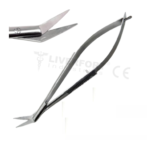 VedVANNAS Ensemble d'instruments allemands en acier inoxydable pour micro-chirurgie Ciseaux d'iridocapsulotomie à 90 degrés 6mm 3 \ "(7.6cm) Lame CE - Product Image 1