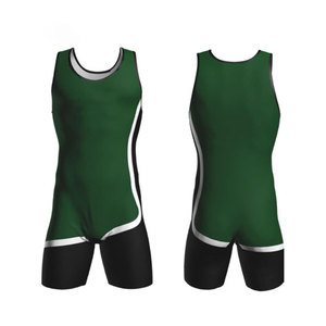 Maillot de lutte en polyester épais pour hommes, une pièce personnalisable, haut avec spandex, vente en gros de logo personnalisable du service OEM - Product Image 1