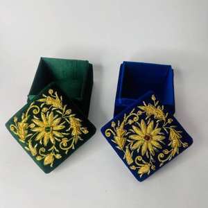 Handmade Shanell and Silk Fabric Jewelry <b>Storage</b> Solution <b>Box</b> Customized Style with Beautiful Pattern-Best Price Wholesale - Product Image 1