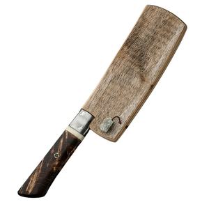 Couteau de chef JEXMOO en acier Damas fait main, multifonctionnel, motif goutte de pluie, avec étui en cuir pour utilisation en cuisine - Product Image 6