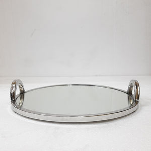 Base en marbre poignées en aluminium forme Rectangle brillant polonais créatif sous émaillé plats et assiettes plateau de service maison de luxe - Product Image 5