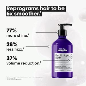 L'Oréal Professionnel Keratin Alpha Sleek Shampooing Professionnel 16.9 Fl Oz / 500 ml - Product Image 6
