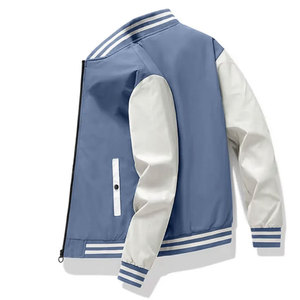 Top vente personnalisé hommes High Street Style Varsity veste laine véritable avec toile tissu bas quantité minimale de commande bas prix en ligne pour l'hiver - Product Image 3