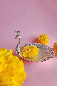 ถาดตกแต่งนกยูงสีเงินที่ปิดผนึกมากที่สุด - Product Image 2