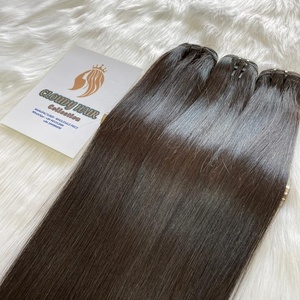 CDYHAIRVN Cabello Humano Virgen Vietnamita 100% Natural, Liso Extremo, Color Negro, Doble Trama, en Paquetes - Product Image 1