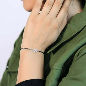 สร้อยข้อมือลายตารางสีเงิน Zarkan Linear  เครื่องประดับแฟชั่น - Product Image 2