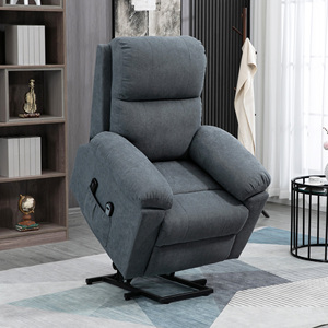 HOMCOM Silla Elevadora Reclinable hasta 135 ° con 8 Puntos de Masaje, Control Remoto y Reposapiés 89x99x103 cm, Gris - Product Image 2