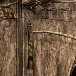 Veste de chasse pour homme en polaire douce et chaude pour l'hiver, à capuche, à fermeture éclair, poche personnalisée, impression personnalisée, imperméable, respirante, coupe-vent - Product Image 4