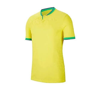 Maillot de football personnalisé, couleur unie, col rond, manches courtes, séchage rapide, respirant, entraînement et tenue d'équipe, maillot de football - Product Image 5