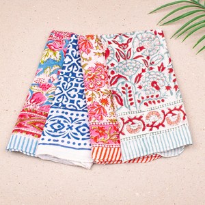 Juego de 4 Pañuelos de Algodón Sostenible, Ligeros, Estilo Boho, Pañuelo para la Cabeza, Bufanda de Verano, Regalo de Viaje - Product Image 2