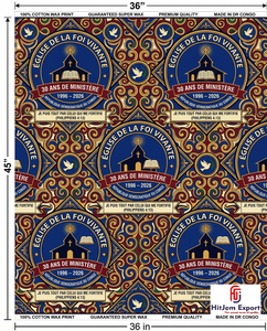 Fabricante de Tela de Algodón con Estampado Africano Personalizado de Primera Calidad, Proveedor Textil OEM ODM para Aniversarios de Iglesia, Nigeria, Ghana, Kenia, Senegal - Product Image 5