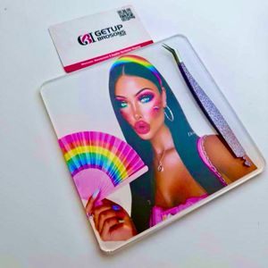 Herramienta de Belleza Magnética de Acrílico Sólido para Pestañas, Diseño Ecológico y Adorable, con Forma de Flor, Corazón y Mariposa, Personalizable - Product Image 3