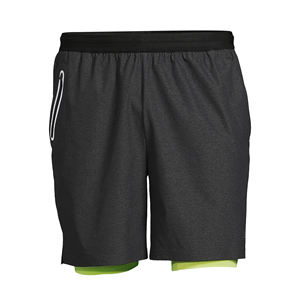 Men's 2-in-1 Quick Dry Bermuda Shorts Comfortable Double <b>Layered</b> Phone Pocket Eco-Friendly Sport Jogger for Gym Running Solid - Product Image 1