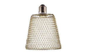 Gold metal flexible mesh bell-shaped LED <b>ceiling</b> <b>light</b> E27 4W 3000K 240Lm (F-Bright 2509006-D) - Product Image 1