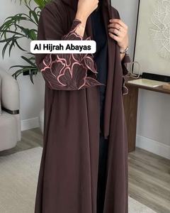 Abayas de Seda de Dubái de Lujo con Bordado, Antiarrugas, Hechas a Mano, Manga Larga, para Oración, Color Personalizado para Mujer - Product Image 4