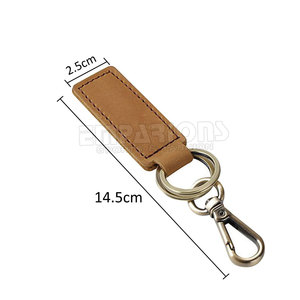 Genuine Leather Keychain Holder <b>Ring</b> Strap <b>Keys</b> For Men Women <b>Custom</b> Logo Promotion Gift Keychain - Product Image 2