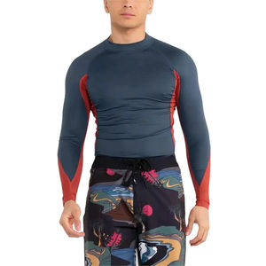 Haute qualité hommes UPF 50 + Compression MMA Rashguards Logo personnalisé à manches longues chemise de Protection solaire pour Waterplay Paddle Surf - Product Image 1