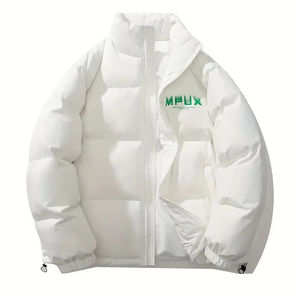 2024 sur mesure hommes de haute qualité imperméable hiver manteau à capuche bouffant veste Polyester fourrure décoration plaine solide tricoté - Product Image 1
