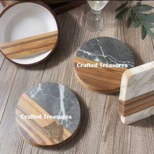 Ensemble de 6 sous-verres en rotin antidérapant rond en paille tressée et tasse de thé en osier résistant à la chaleur porte-tapis et tampons - Product Image 5
