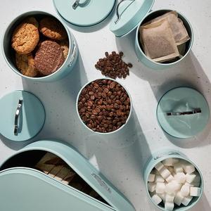 Customizable 5-Piece <b>Tea</b> Biscuit <b>Canister</b> <b>Set</b> Handmade Top Metal Flip Top for Home Kitchen Parties Food Storage Container - Product Image 4