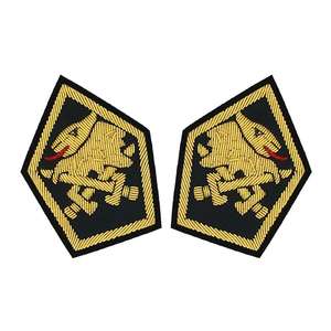 Best Quality Handmade Embroidery 3D Bullion Wire Custom Size & Shape <b>Pin</b> on Badges New Style Embroidered for Sale - Product Image 5